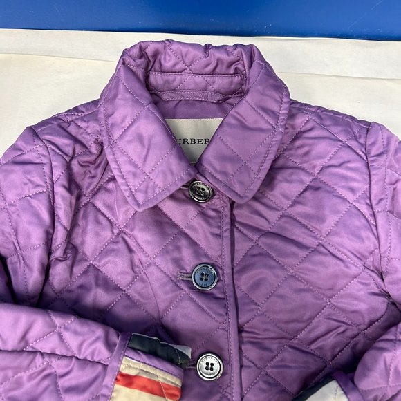 BURBERRY Children Purple Light Quilted Jacket Sz US 3Y - Picture 2 of 6